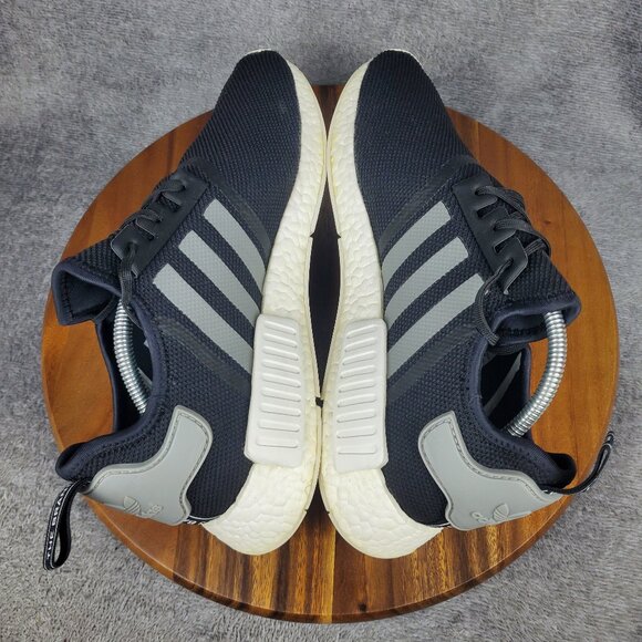 Adidas NMD R1 Shoes Men's 12 Black Low Top Lace Up Running Athletic Sneakers - Picture 5 of 9